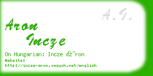 aron incze business card